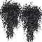 Black Artificial Hanging Plants 4PCS 33in Fake Wall Plant Faux Eucalyptus Leaves Ivy Swag UV Resistant Hang Plastic Greenery Indoor Outdoor Wedding Halloween Porch Garden Home Patio Decor